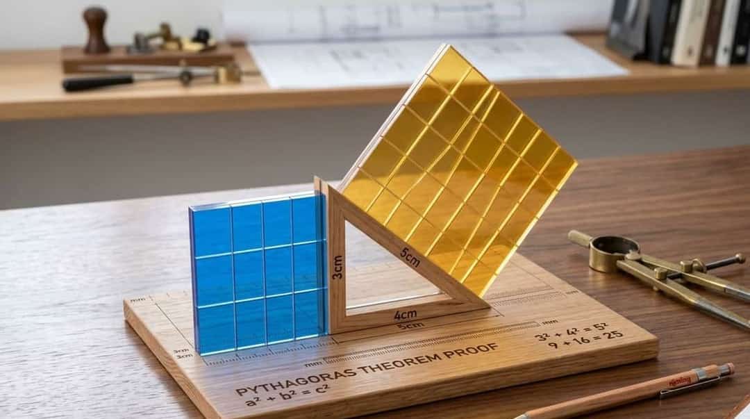 Geometric Verification of Pythagoras Theorem