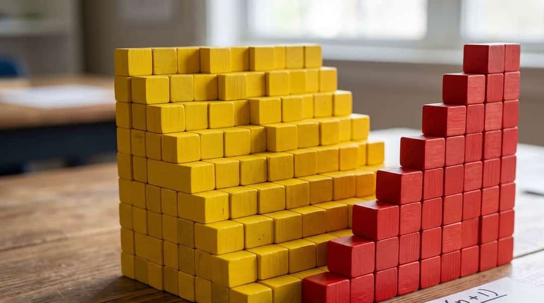 Sum of First n Natural Numbers via Staircase Model